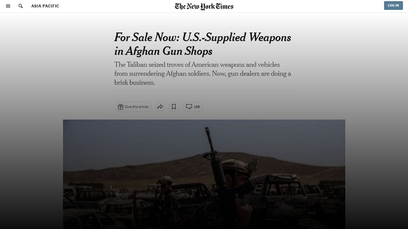 For Sale Now: U.S.-Supplied Weapons in Afghan Gun Shops