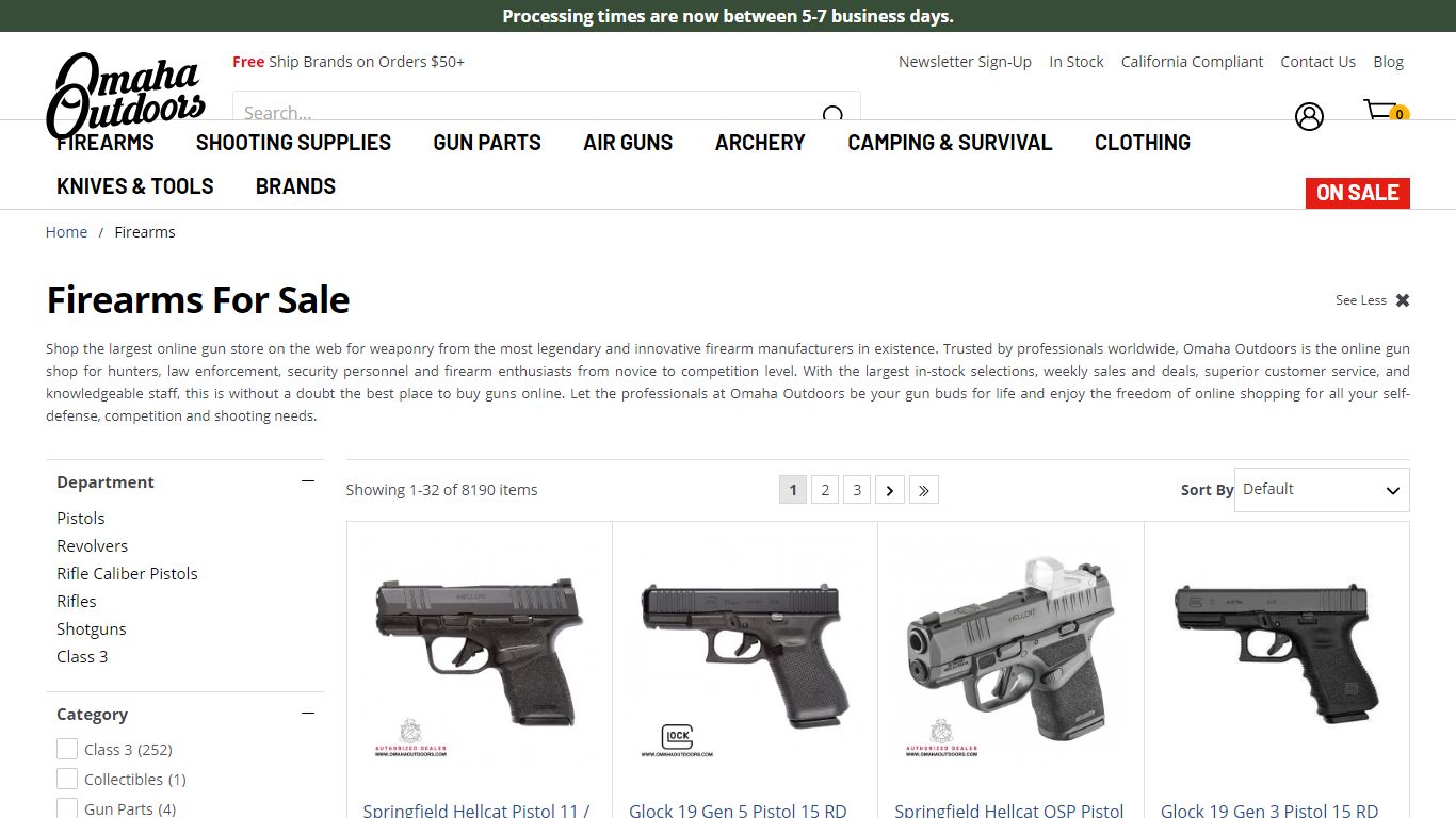 Firearms For Sale | Buy Firearms Online - Omaha Outdoors